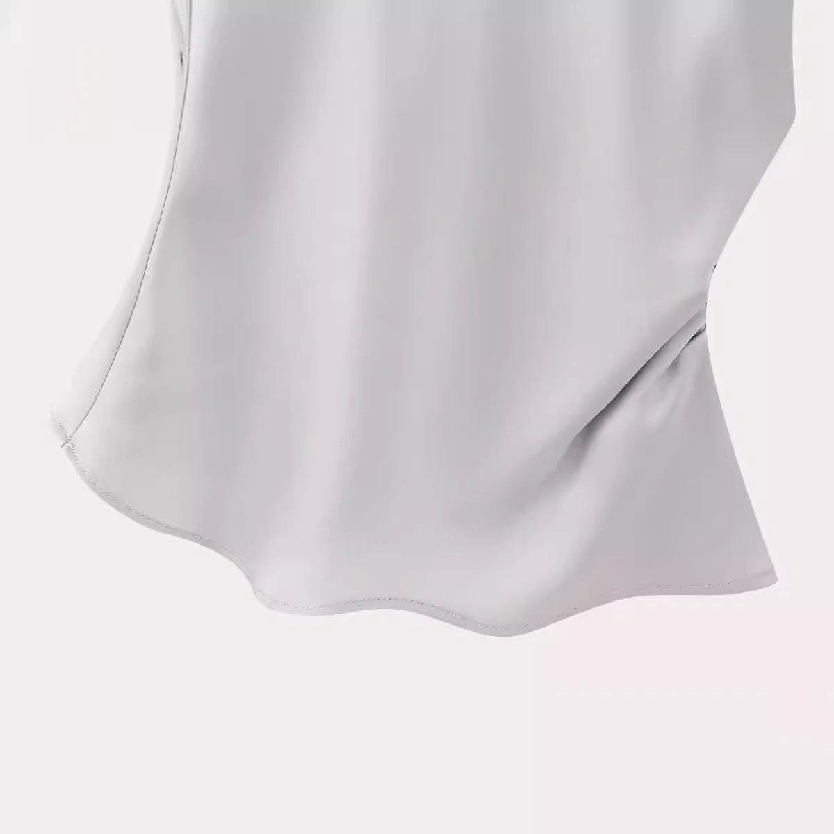 Women's Silk Satin Top Bow Tie Midi Dress