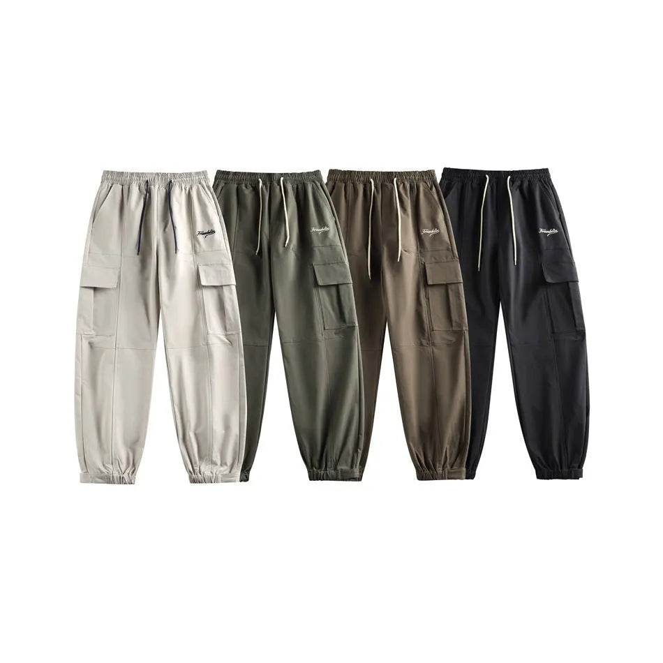 Autumn Outdoor Retro Pocket Overalls Men's Loose Straight Casual Cargo Pant
