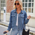 Top for Women – Street Fashion Denim Long Sleeve