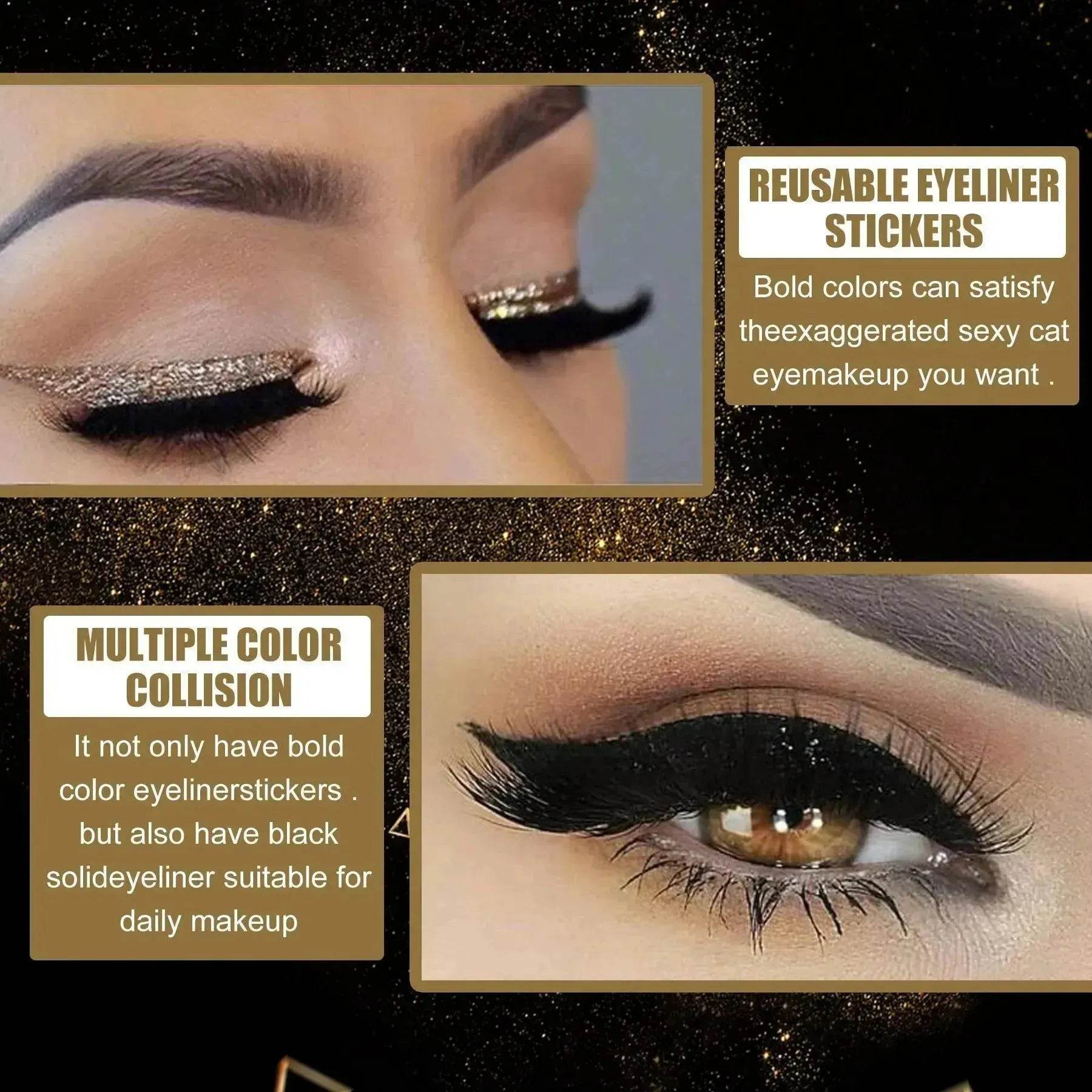 Glittering Eyeliner Sticker False lashes set