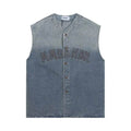 Hanging Dye Gradient Denim Vest Men