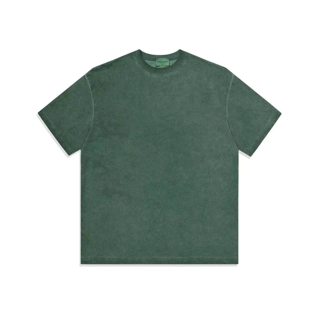 Heavy Dirty Washed Old Loose Double Yarn Cotton Short Sleeve