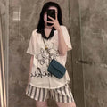Ice Silk Cool Feeling Thin Fashion Cartoon Home Clothes Summer