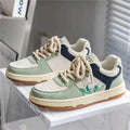 Lace-up Casual Shoes Men Soft Thick Sole Fashion Comfortable Breathable Flats Sneakers Student Platform Outdoor Walking Shoes