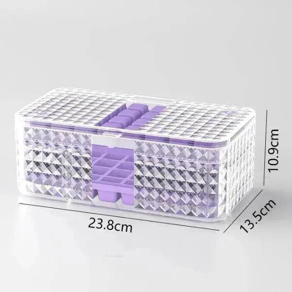 Large New Silicone Square Ice Mold Ice Cube Trays Lid Mold Storage Box Creative Tool Ice Cube Maker Cool Drinks Kitchen Bar