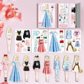 Magnetic Baby Girl Dressing Stickers Baby Clothing Stickers Book Toys