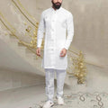 Men Arab  Middle Eastern Long Shirt Linen Button