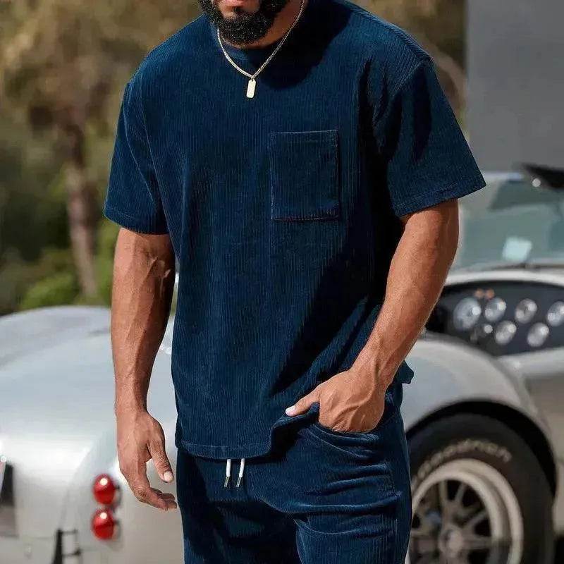Men's Classy Summer Casual T-shirt Shorts Suit