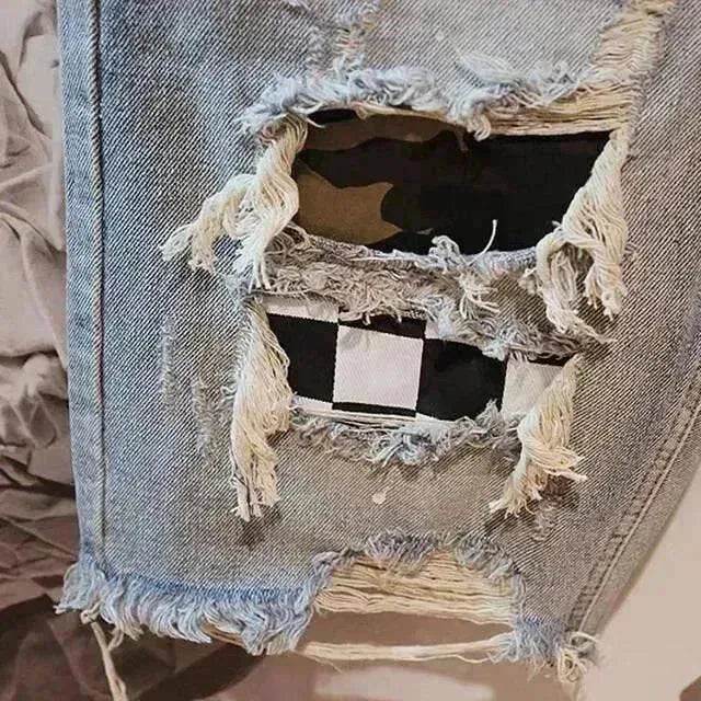 Men's Fashion Casual Ripped Denim Shorts