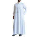 Fashionable and Elegant Men's Fashion Casual White Button Down Arab  Robe Moroccan Men's Jalabiya