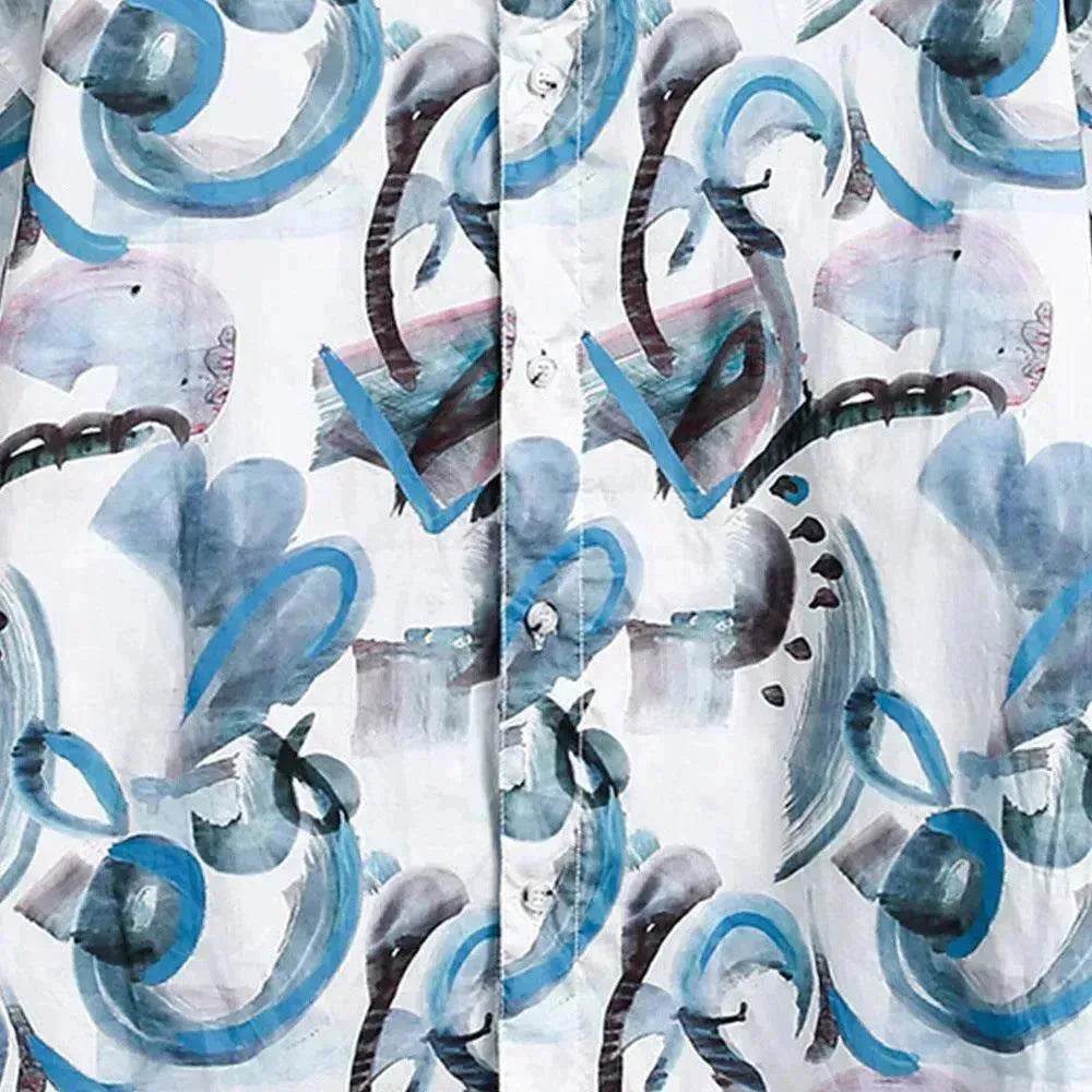 Men's Full Printed Graffiti Printing Shirt