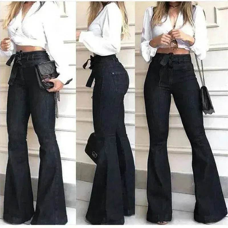 Women Wide Leg Denim Jeans High rise Wide leg bootcut Pants Trouser for Women