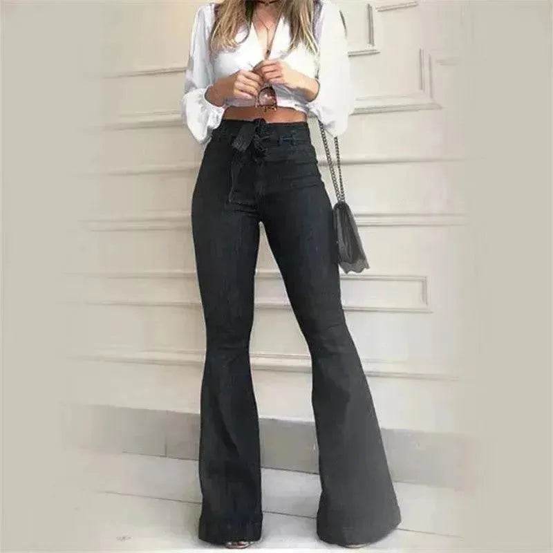 Women Wide Leg Denim Jeans High rise Wide leg bootcut Pants Trouser for Women
