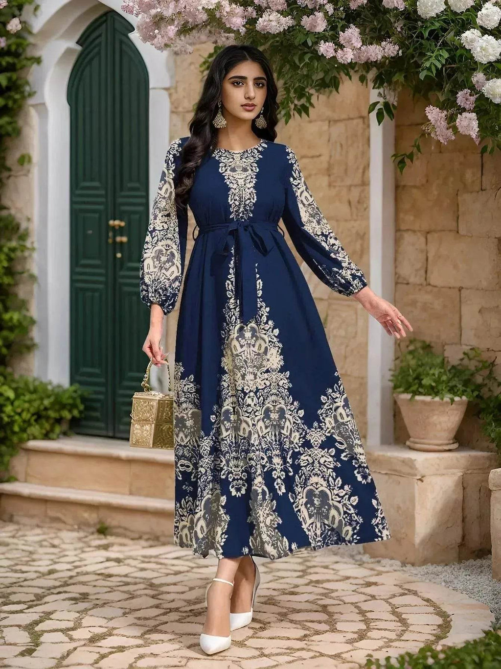 Middle East Arab Arab  Printed Dress