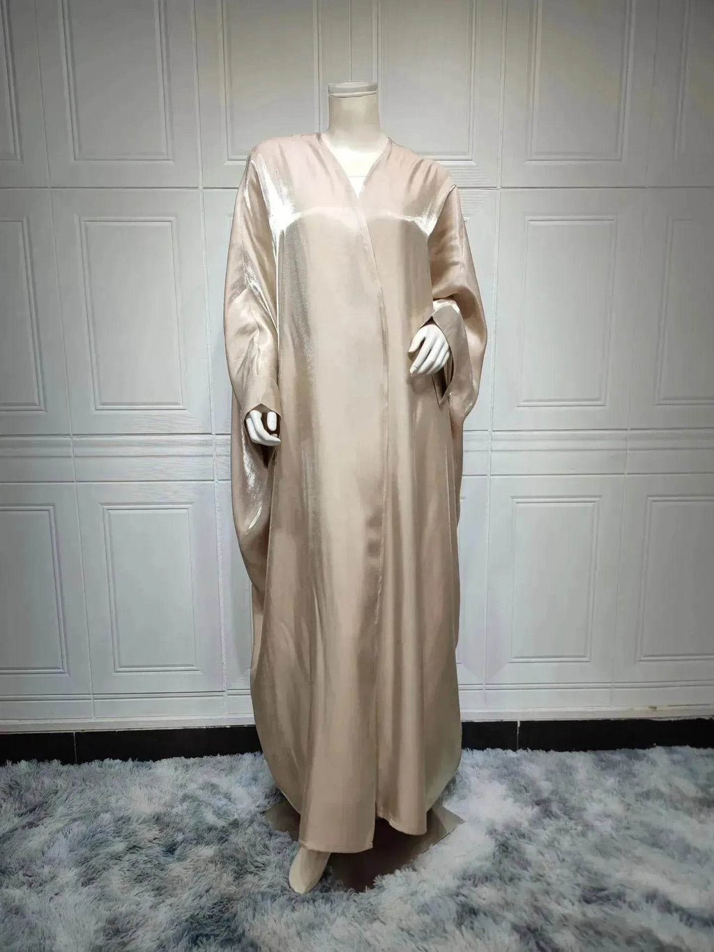 Middle East Arab Fashion Bright Silk Satin Robe Women's Clothing
