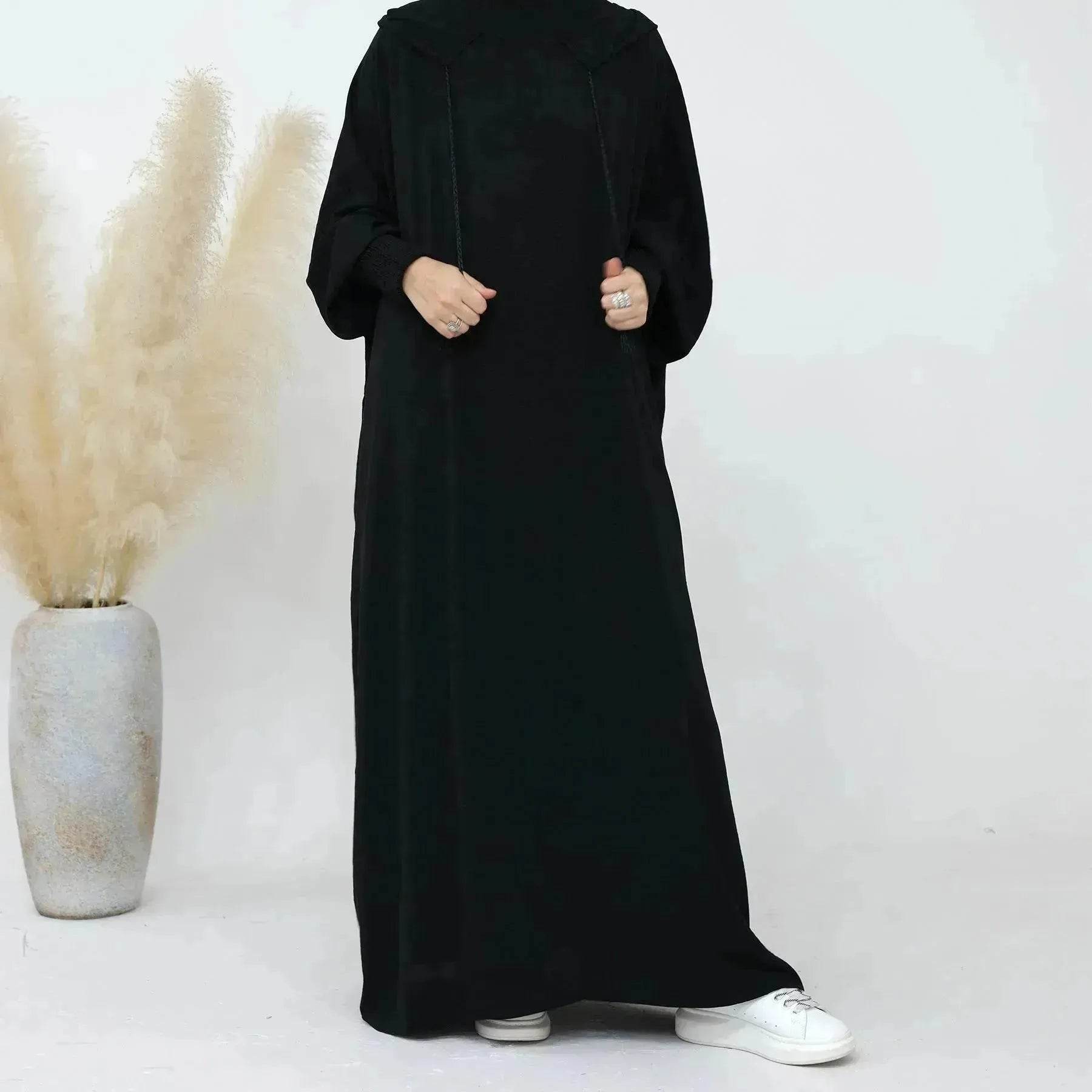 Middle East Dubai Turkey Solid Color Dress
