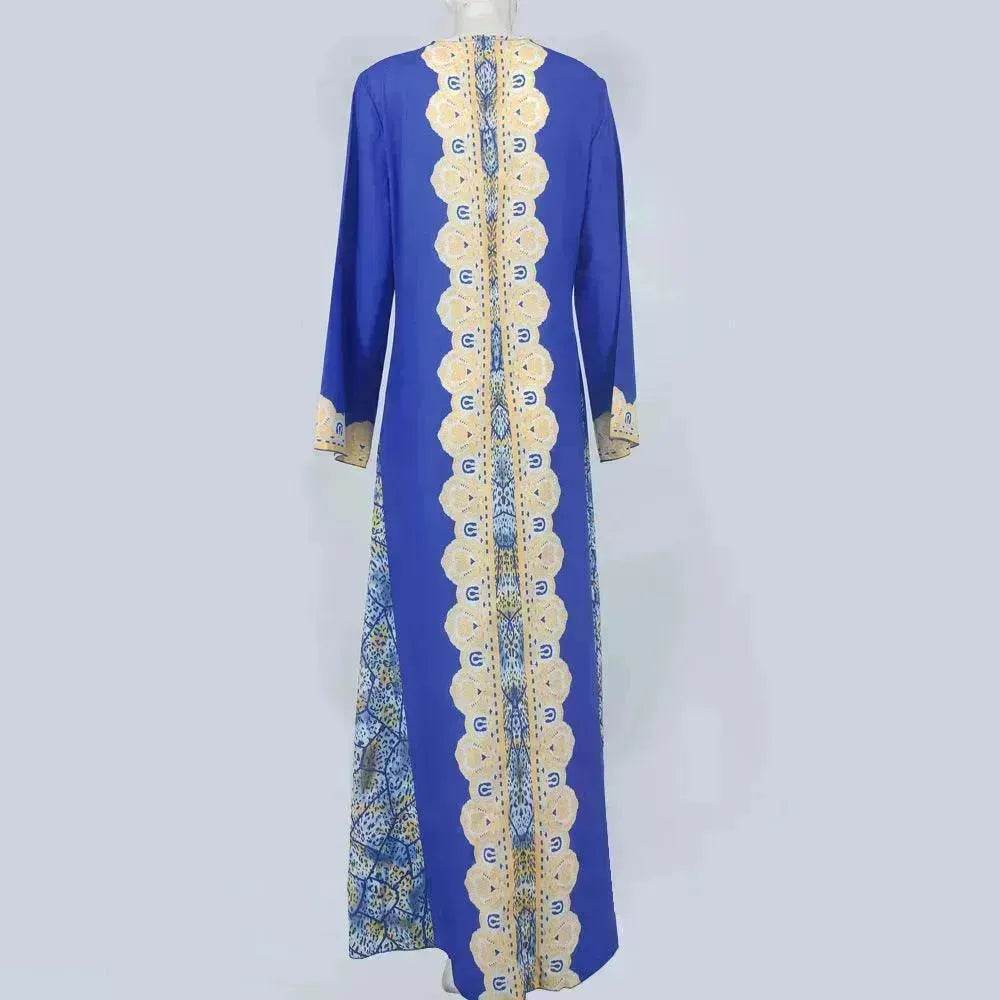 Middle Eastern Printed Dress Arab  Robe