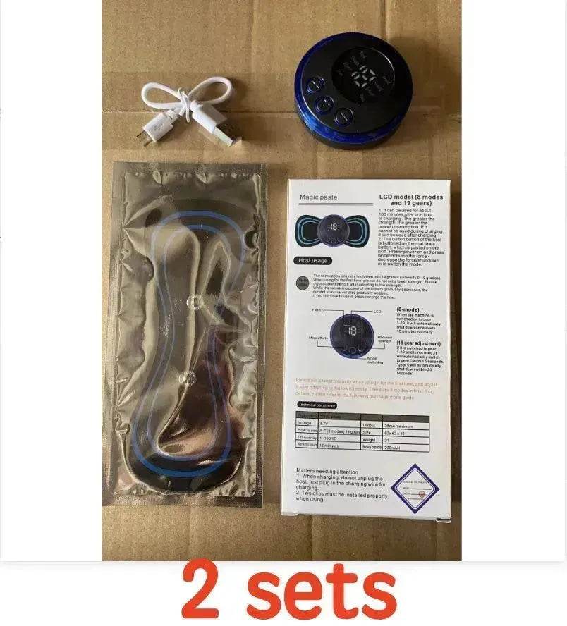 Mini EMS Electrotherapy Massager – Smart LCD Butterfly Pad for Cervical Spine, Waist & Back Relief