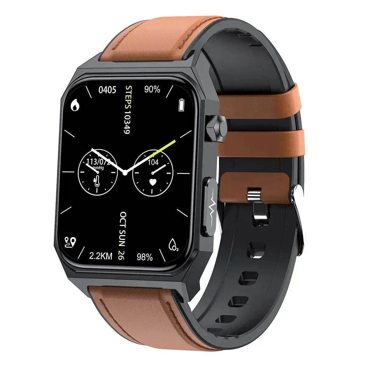 E530 Blood Glucose Smart Watch with ECG – Heart Rate, Blood Pressure, Blood Oxygen & Body Temperature Monitor