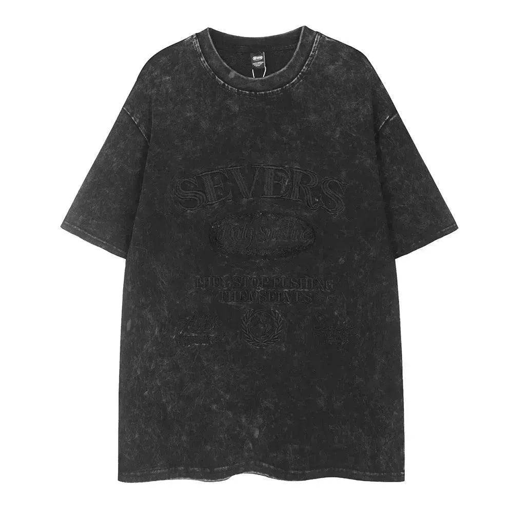 Old Washed Short Sleeve Men's Punk