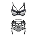 Polka dot mesh lingerie