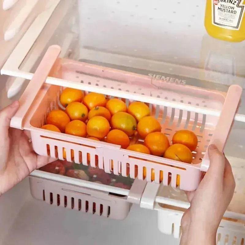 Refrigerator Telescopic Storage Basket - Modern and Stylish Organization