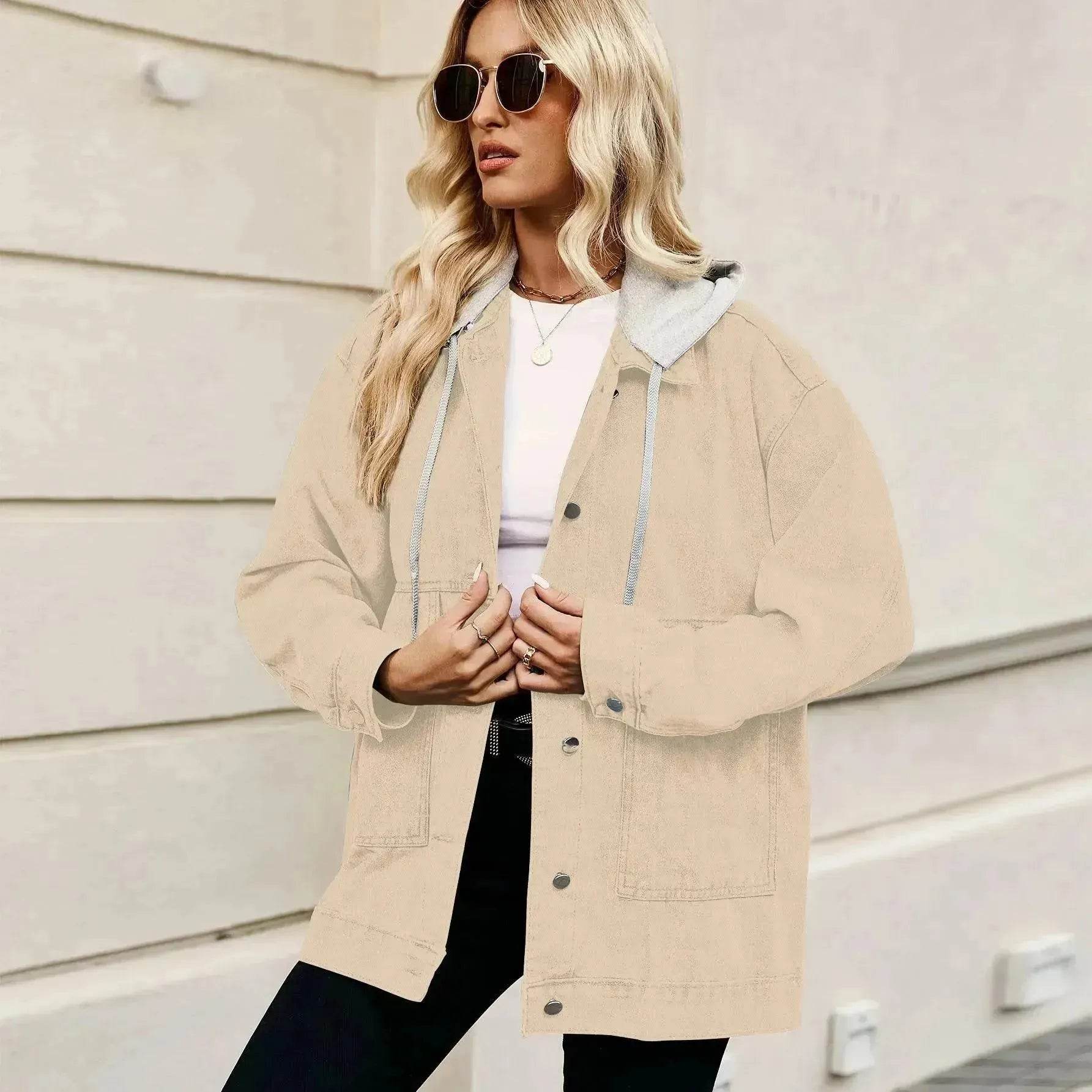 Retro Loose Denim Jacket Top For Women