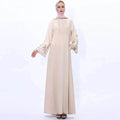 Retro slim Arab  women's Embroidered Abaya dress