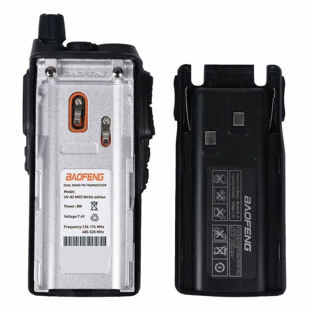 Baofeng UV-82 8 watt vhf/uhf dual ptt band fm ham walkie talkie two-way radio transceiver
