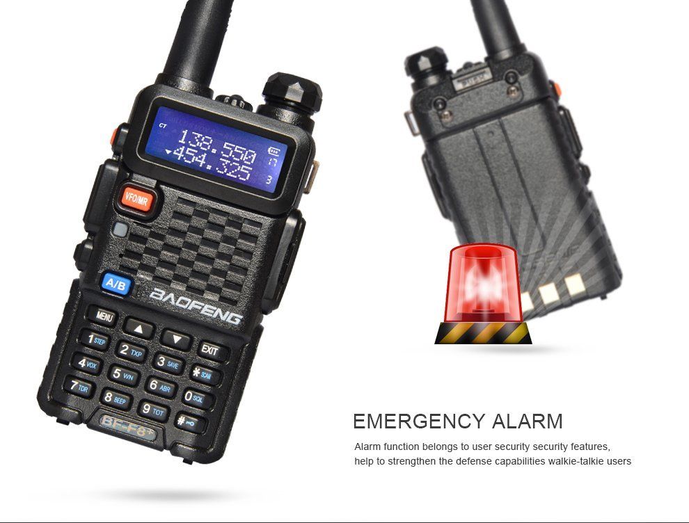 Baofeng bf-f8+ vhf/uhf ham radio fm two way radio