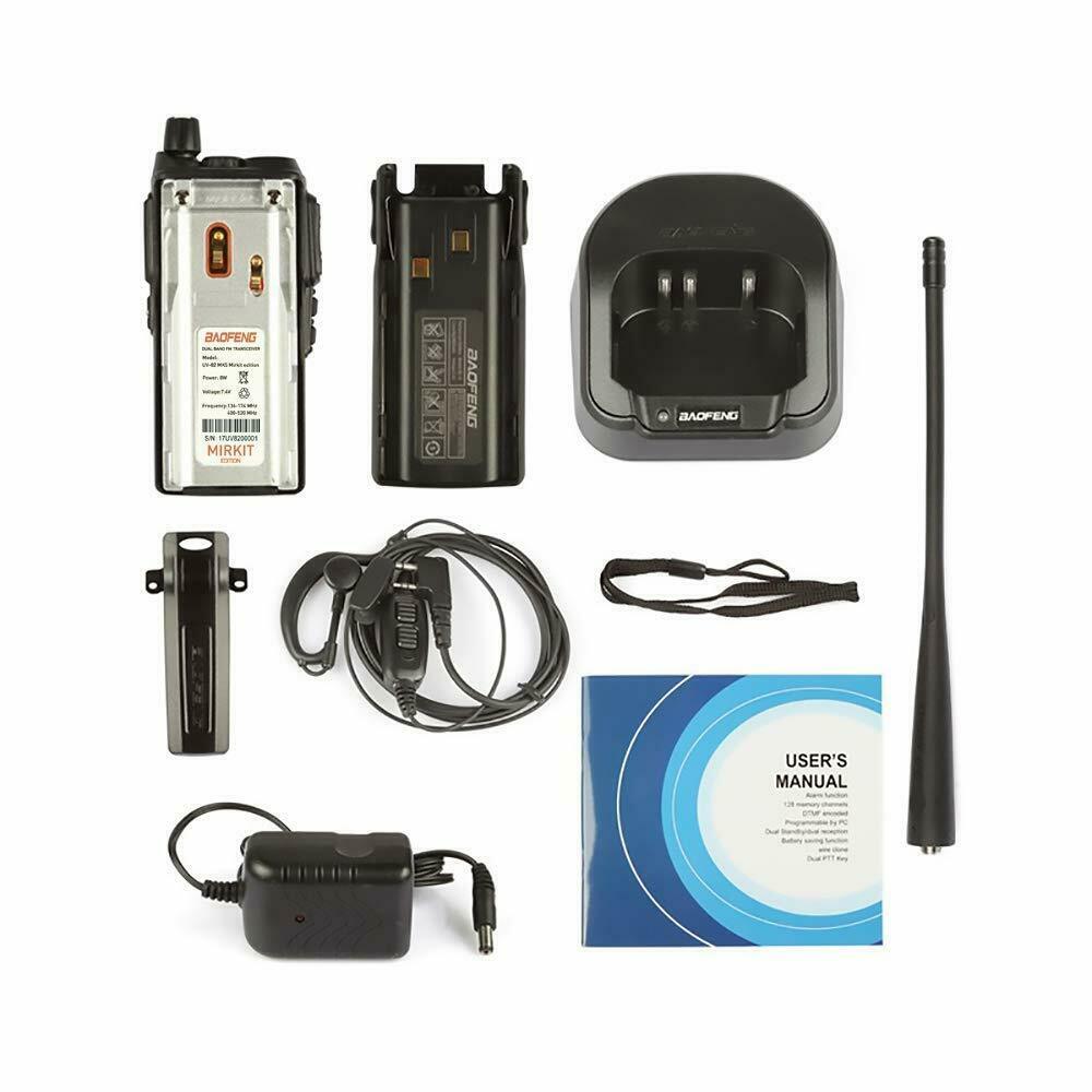 Baofeng UV-82 8 watt vhf/uhf dual ptt band fm ham walkie talkie two-way radio transceiver