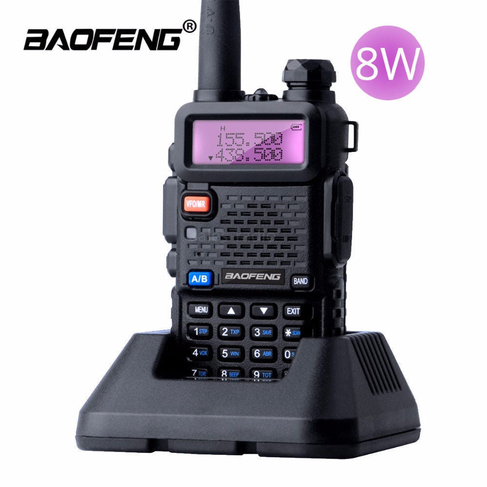 Baofeng UV5R 8w vhf/uhf dual band radio transceiver