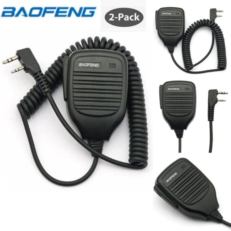 Baofeng original accessories speaker mic for baofeng bf-f8hp bf-888s uv-5r uv-5ra uv-5rb uv-5rc uv-5re (2-pack)
