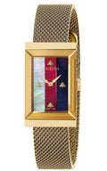 GUCCI G-Frame PVD Gold Rectangular Watch YA147410