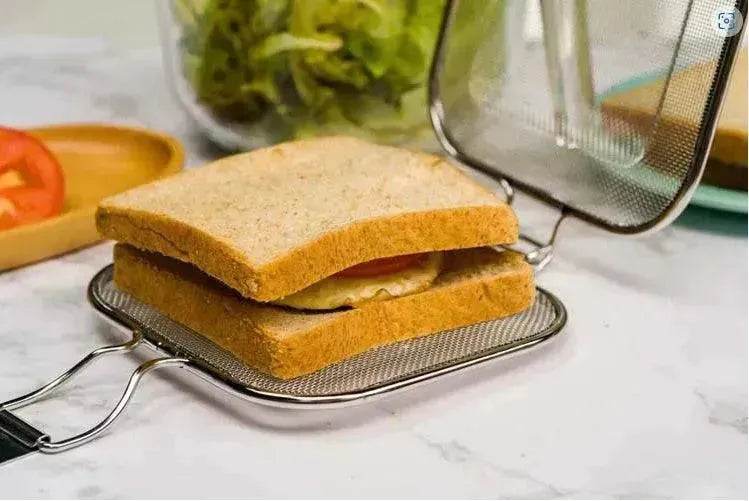 Sandwich BBQ Grill Sandwich Oven Food Bread Stainless Steel Barbecue Net BBQ Grill Breakfast Baking Tool