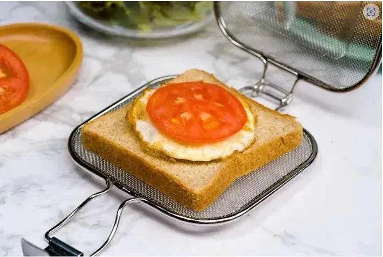 Sandwich BBQ Grill Sandwich Oven Food Bread Stainless Steel Barbecue Net BBQ Grill Breakfast Baking Tool