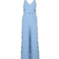 SLeeveless Hollow-out Camisole High Waist Slim Solid Color Jumpsuit