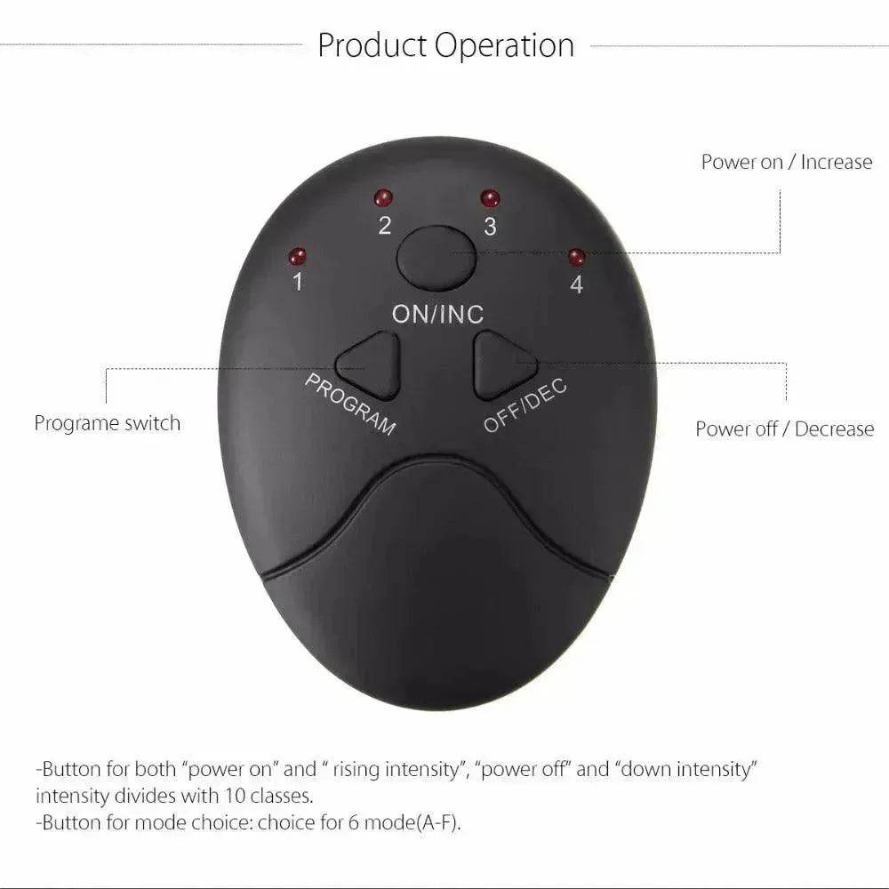 EMS Muscle Stimulator Patch System – Smart Rechargeable Abdominal, Hip & Shoulder Muscle Toning Device