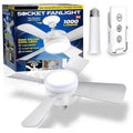 Smart Socket Light Fan With Remote Adjustable Screw Mouth Intelligent Remote Control Integrated LED Fan Light