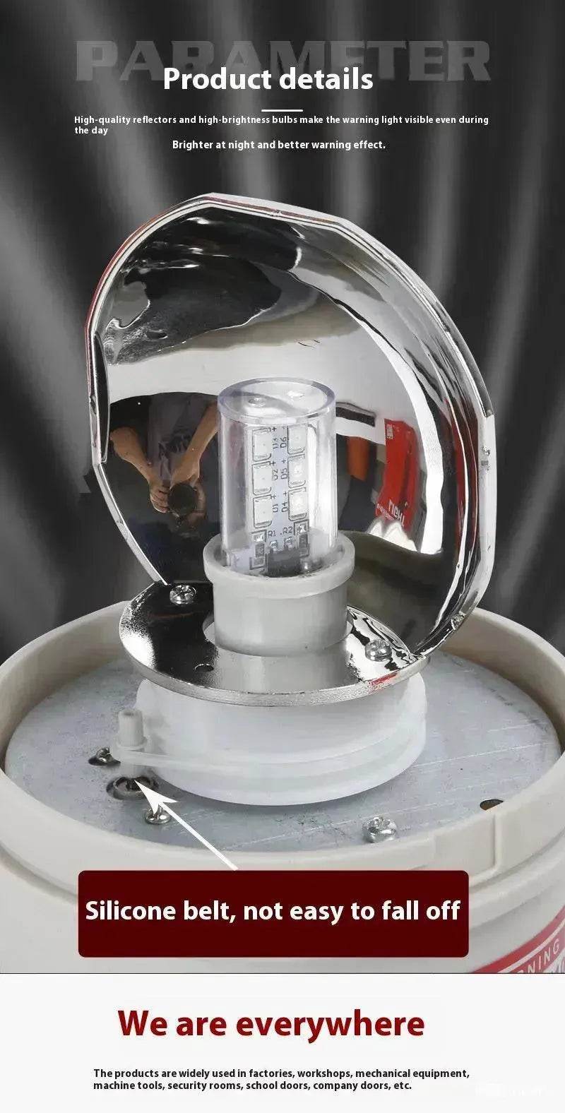 Smart Warning Light LTE-1101J Sound And Light Alarm Rotation for Factories, Workshops, Machine tools, Security rooms, and Traffics.