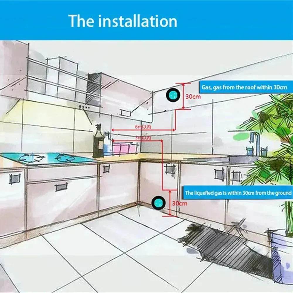 Smart Wireless WIFI  High Sensitive Remote Control Gas Detector Smart Gas Leak Sensor