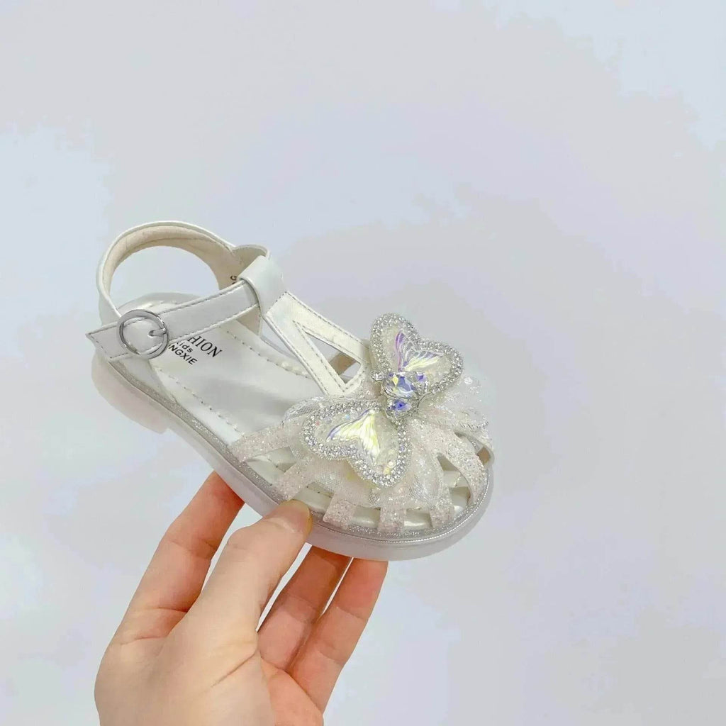 Sweet Western Style Mermaid Tail Bowknot Baby Hollow Out Bird's Nest Sandal