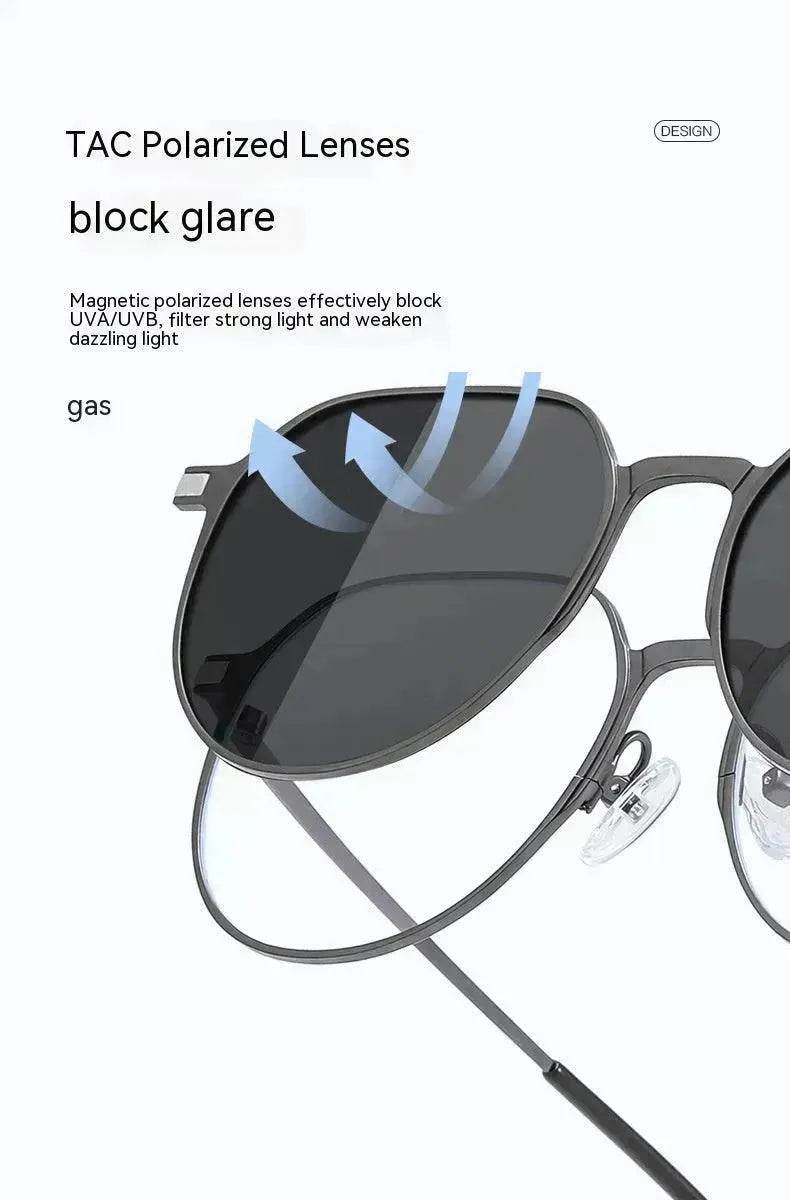 Three-in-One Polarized Sunglasses with Magnetic Suction