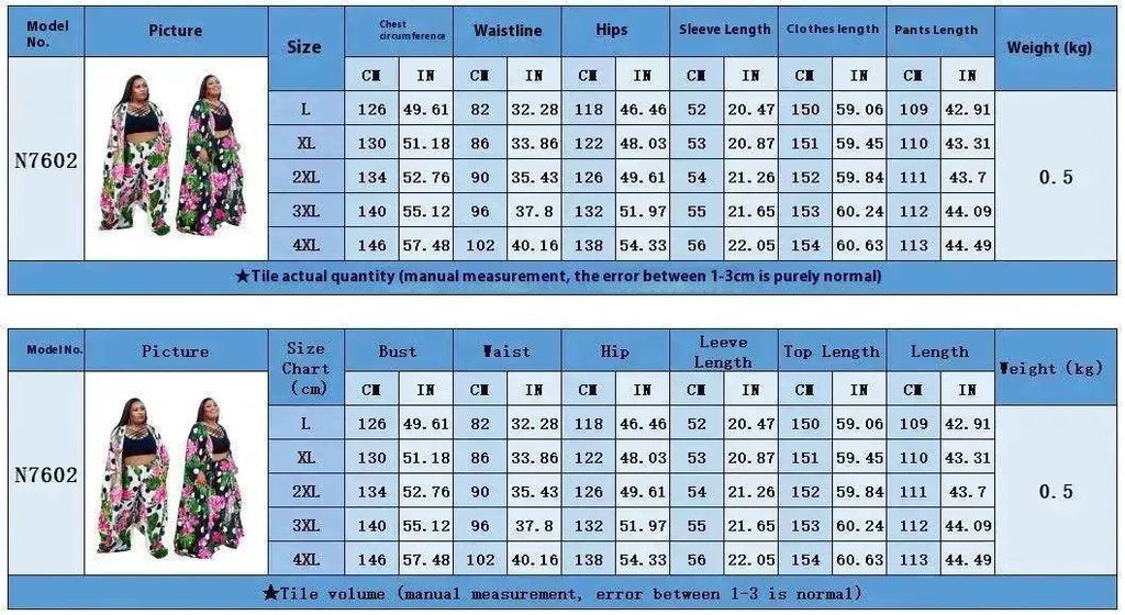 Trendy European and American Ruffle Sleeve Women's Printed Pants Coat Set