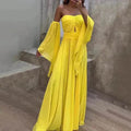 Tube Top Oversleeve Long Dress Women