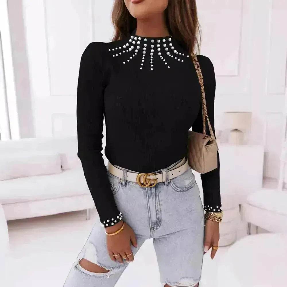 Women's Long-sleeved Tight Thread Top