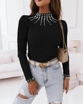 Women's Long-sleeved Tight Thread Top