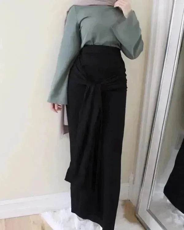 Women's Solid Color Arab  Hip Skirt